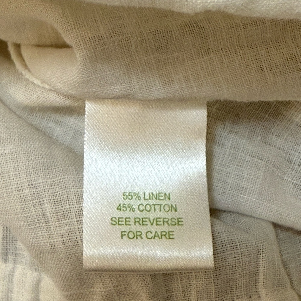 Lilly Pulitzer white ruffle linen blend blouse women’s size 6 - Picture 6 of 8